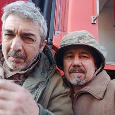 Enrique Bogado con el actor argentino Ricardo Darín